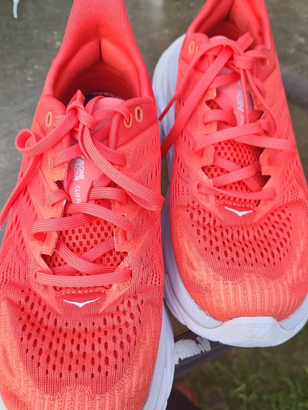 Hoka Women's Coral/Red Athletic Running Shoes